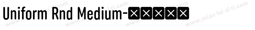 Uniform Rnd Medium字体转换